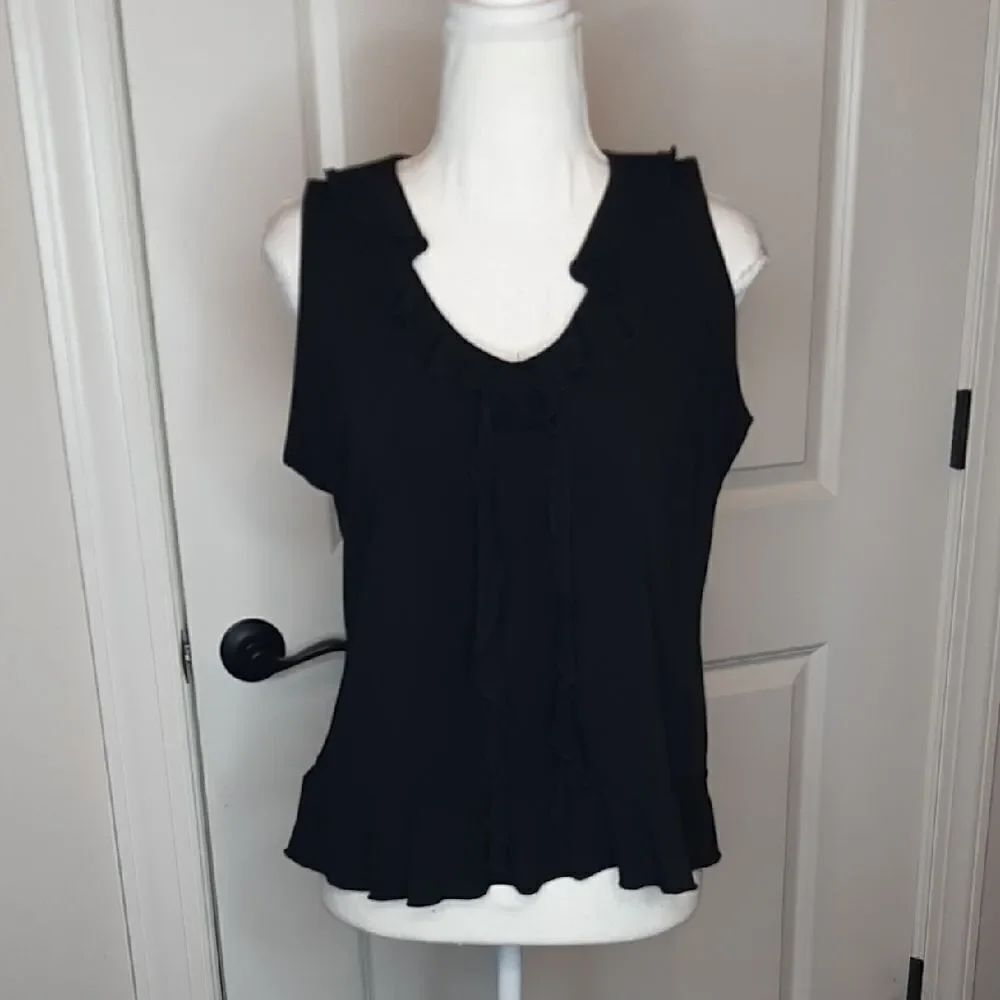 New York & Company Black Stretch Tank Blouse